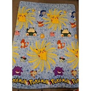 Vintage 1998 Nintendo Pokemon Comforter Twin Duvet 62" x 88" Flawed‎ Read Desc